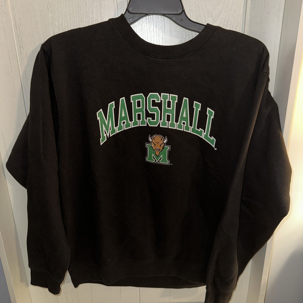 Marshall University Crewneck Sweatshirt Thundering Herd Delta Fleece Large Y2K